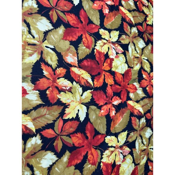 Other - Autumn Leaf Print Cotton Fabric 17"x58" Warm Tones Crafts Quilting Decorating Pr